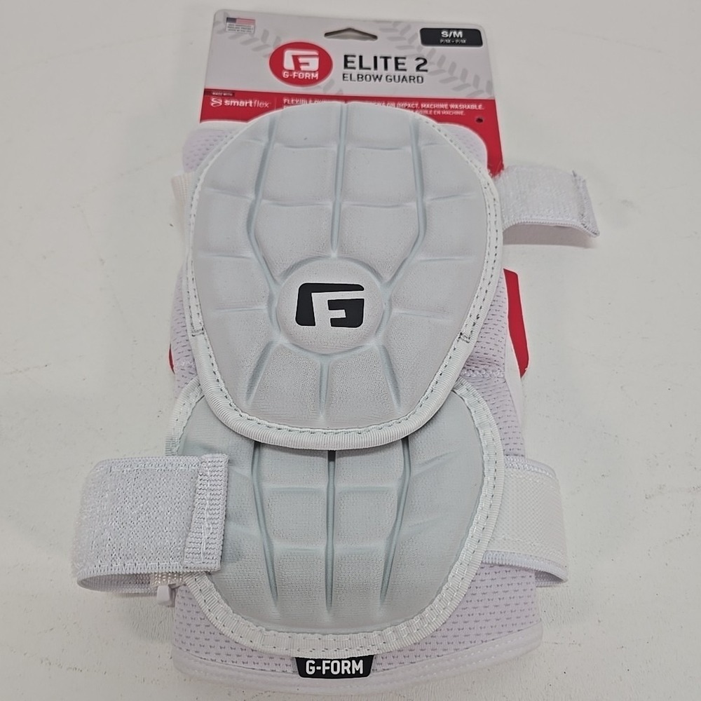 G-Form Elite 2 Batter Elbow Guard NWT White S/M Baseball Softball Smart flex